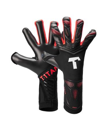 T1tan goalkeeper gloves alien 2.0 for adults football gloves unisex 4mm professional grip - various size & colors alien black energy 2.0 8