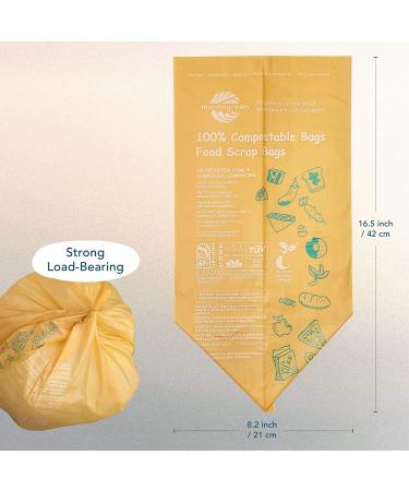 Moonygreen 2.6 Gallon Compost Bags - 100 Count, Extra Thick 0.87 Mils, US BPI ASTM D6400 Certified Compostable Small Trash Bags for Kitchen Food Scrap Waste - Buy Online on GoSupps.com
