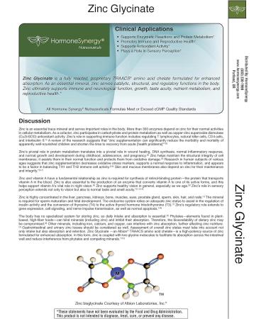 Zinc Glycinate 20mg | TRAACS Zinc Formula | 120 Veg Capsules | Pharmaceutical Grade - Buy Online on GoSupps.com