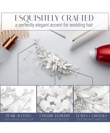 Zelegancy Wedding Hair Accessories for Bride, Bridesmaids, Flower Girl - Bridal Hair Jewelry, Headpieces, Combs, Clips - Buy Online on GoSupps.com