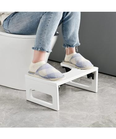 AmazerBath 7 Inch Bamboo Toilet Stool for Bathroom - Collapsible Poop Stool for Men and Women - White (Pack of 1) - Buy Online on GoSupps.com