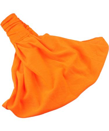 Headwrap Headband Elasticated Head Wrap Cotton In Many Colours Stretchy 3 In 1 Neon Orange