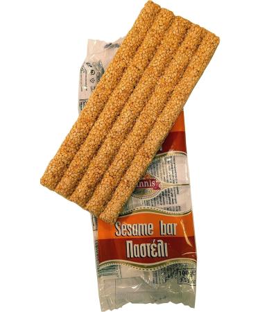 Traditional Greek Sesame Bar (Pasteli) Net Weight 500g (pack of 5 bars of 100g each) - Buy Online on GoSupps.com