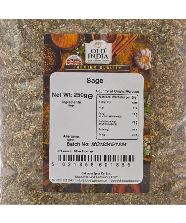 Old India Sage 250g - Premium Quality Sage Leaves for Culinary and Medicinal Use - Buy Online on GoSupps.com