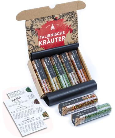 Timber Taste 5 Italian spices gift set - Italian herbs spice set - Papa gift Father's Day - Pasta & Pizza gift for cooking - Italian gift idea for Father's Day