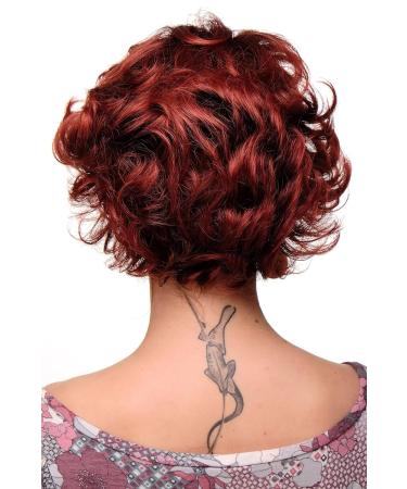 Short Wavy Brown Red Ladies Wig - WIG ME UP TYW60298-4T350 | Voluminous Teased Hair Style for All Occasions - Buy Online on GoSupps.com