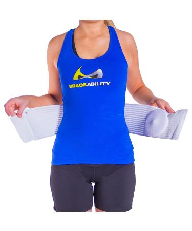 BraceAbility Hernia Belt Replacement Pad | Silicone & Soft Fabric Cover for Hernia Support | Fits Elastic Binders & Belts - Buy Online on GoSupps.com