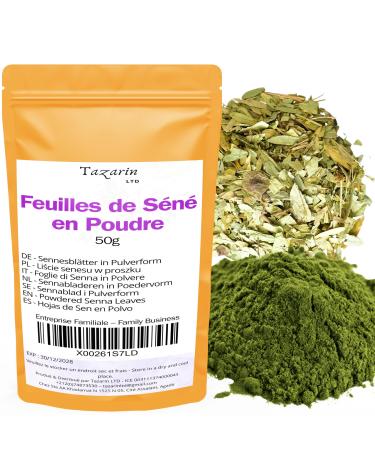 Tazarin LTD 50g Senna Leaf Powder - | Senna Powder - 100% Natural Pure Superior Quality - No Additives TazarinLtd