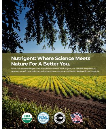 Nutrigent USDA Certified Organic Flaxseed Oil 1000 mg, Cold Pressed 100% Pure with Plant-Based Omega 3 ALA Essential Fatty Acids for Heart & Skin Health, 60 Capsules - Buy Online on GoSupps.com