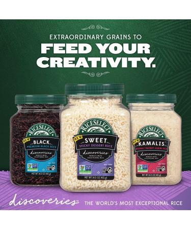 RiceSelect Discoveries Sweet Sticky Dessert Rice 14.5 oz Jar - Gluten-Free, Non-GMO, Vegan - White - Buy Online on GoSupps.com