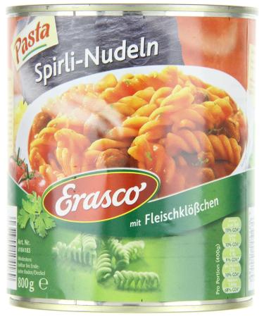 Erasco Spirli Pasta with Meatballs - 800g Can (Pack of 4) | International Shipping Available - Buy Online on GoSupps.com