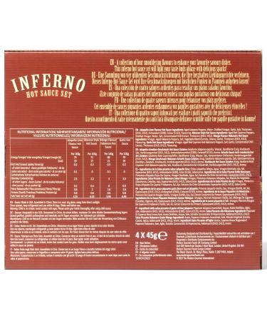 Thoughtfully Inferno Hot Sauce Gift Set - 4 Chili Sauces with Varied Spiciness | Perfect Gourmet Gift for Spice Lovers - Buy Online on GoSupps.com