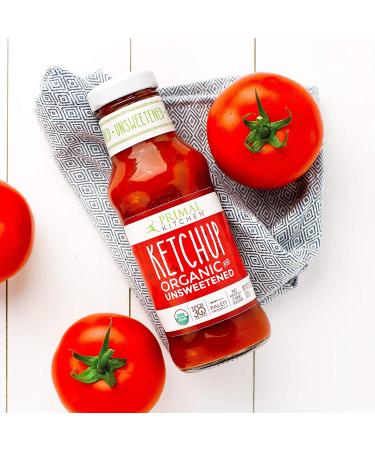 Primal Kitchen Organic Unsweetened Ketchup 11.3 oz Pack of 2 - Whole30, Paleo, and Keto Certified - Buy Online on GoSupps.com