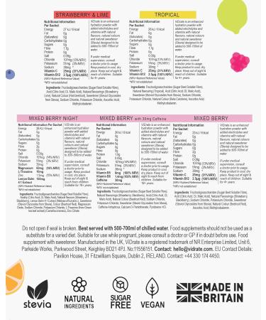  ViDrate ViDrate Sugar Free Electrolyte Powder 30 Bags Vegan Suitable 30 Bags - Buy Online on GoSupps.com