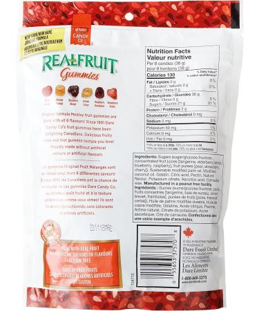 Dare Candy Co Original Fruit Gummies Medley - Original Gummie Formula with Delicious Fruity Taste in Cherry Orange Blueberry Lemon Raspberry Strawberry Flavours 450g - Buy Online on GoSupps.com