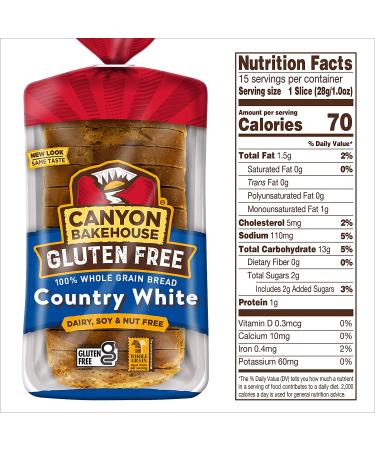 Canyon Bakehouse Gluten-Free Country White Bread 15 Oz - Buy Online Now! - Buy Online on GoSupps.com