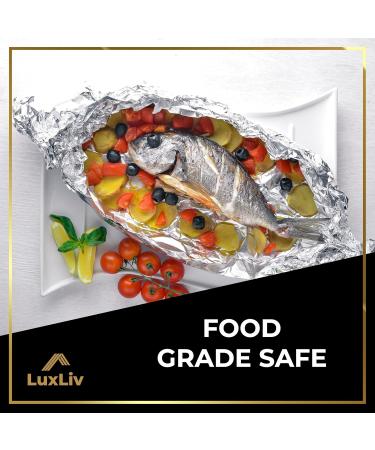 LuxLiv 45cm Extra Wide 40m Premium Heavy Duty 20 Micron Thick Kitchen Foil Catering Aluminium Tin Foil Roll - Buy Online on GoSupps.com