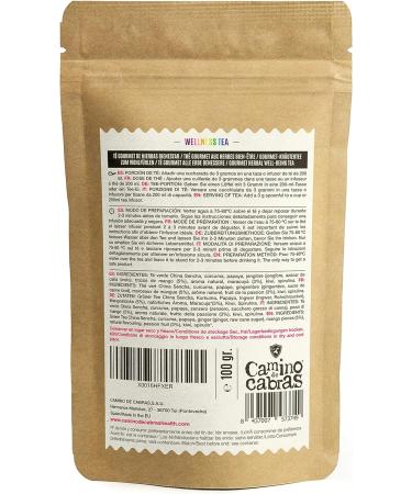 Wellness Tea 100g - Stress Relief & Anxiety Detox - Anti Inflammatory Diet - Green Tea Turmeric Ginger Spirulina Mango Passion Fruit Papaya - Buy Online on GoSupps.com