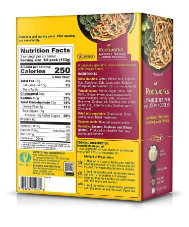 Japanese Teriyaki with Udon Noodles Meal Kit for Two - Authentic Asian Flavor - Plant-Based & Flexitarian Friendly - Pack of 6 - Buy Online on GoSupps.com