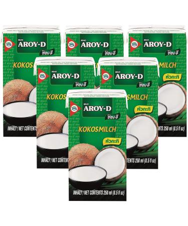 Set of 6 Coconut Milk Aroy-D 6 x 250 ml Coconut Milk Coconut Milk - Buy Online on GoSupps.com