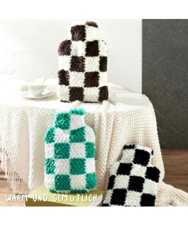 Buy SAMPLY 2L Hot Water Bottle with Soft Cover | Fluffy Bed Bottle for Kids & Adults | Perfect Gifts for Women - Brown & White - Buy Online on GoSupps.com