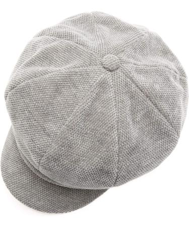 MIRMARU Women's Classic Chenille Grey Baker Boy Cap - Winter Cozy Hat - Buy Online on GoSupps.com