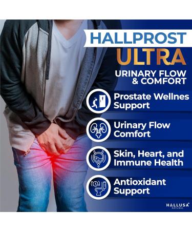 Hallprost Ultra - Prostate Health Supplement + Free Hallvigor (Korean Ginseng) | DHT Blocker Urinary Tract Bladder Support Frequent Urination | Saw Palmetto Lycopene Pygeum Pumpkin Seed | 120 ct - Buy Online on GoSupps.com