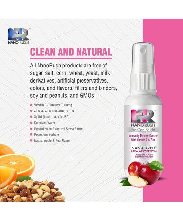 NanoRush Pre-Cold Sublingual Spray - Immune System Defense Booster with Vitamin C and Zinc - Buy Online on GoSupps.com