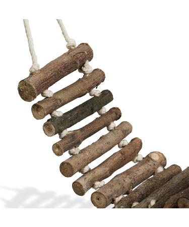 Relaxdays Bird Toy Ladder Set of 2 | Natural Wood Bird Cage Accessories for Budgies & Canaries - Buy Online on GoSupps.com