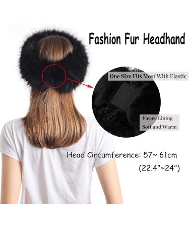 Faux Fur Headband Women's Winter Earwarmer Earmuff Soul Young - Black - Buy Online on GoSupps.com