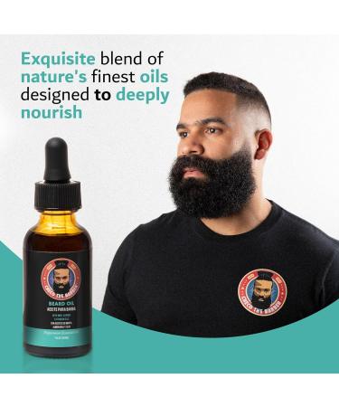 Premium Mint & Almond Beard Oil - Nourishing Soy Oil Formula for Healthy Beards (1 Fl Oz - Buy Online on GoSupps.com