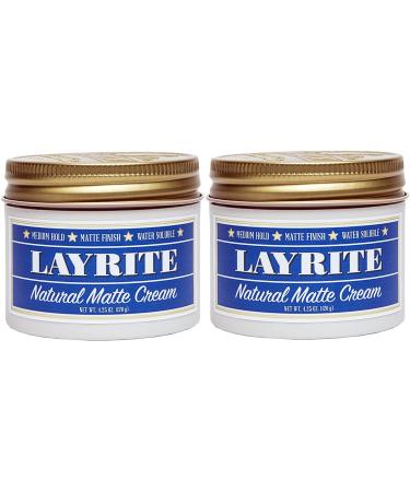 Layrite Natural Matte Cream Pomade 4.25 oz 2 PACK