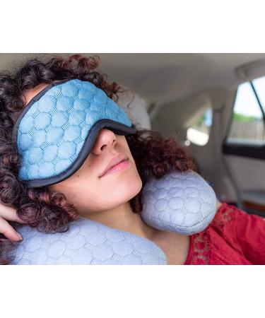 Bewell Adjustable Eye Mask for Travel and Sleep Aid - Gray Blue - Buy Online on GoSupps.com