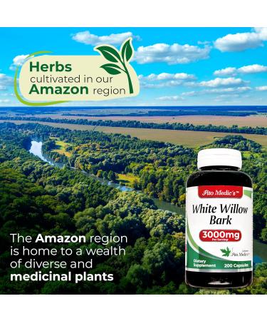 FITO MEDIC S Lab White Willow Bark Capsules - 3000 mg 200 Count - Ultra High Absorption for Optimal Health - Buy Online on GoSupps.com