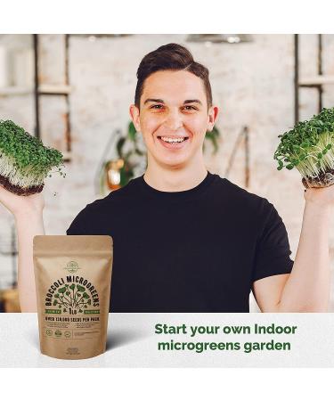 Non-GMO Heirloom Broccoli Sprout Seeds Kit - 1lb Bulk Resealable Bag for Microgreens. Ideal for Soil, Coconut Coir, Garden, Aerogarden & Hydroponic Systems - Buy Online on GoSupps.com