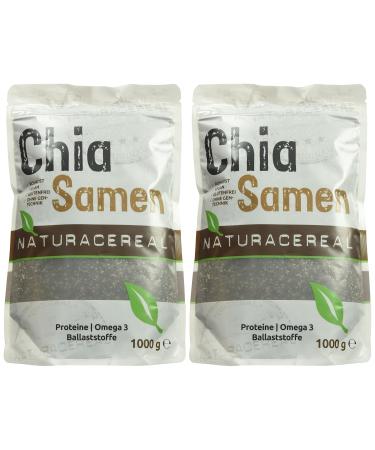 Naturacereal Premium Chia Seeds 2kg - High Omega-3 Fiber & Antioxidants - Perfect for Smoothies Puddings & Baking - International Shipping Available - Buy Online on GoSupps.com