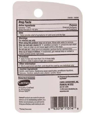 Carmex Lip Balm Tube Classic Medicated 0.35 oz - 3 Pack (10.3ml) | Moisturizing Lip Care | Long-Lasting Hydration - Buy Online on GoSupps.com