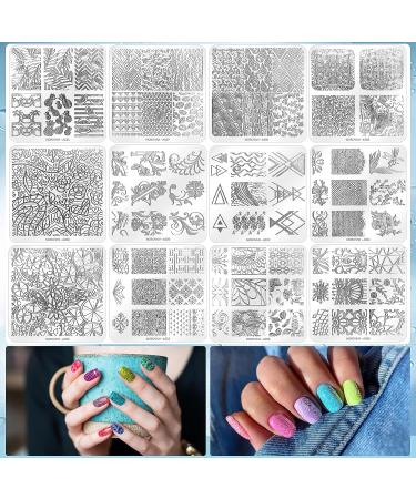Morovan Nail Stamper Kit - 12 Stamping Plates, Silicone Stamper, Scraper, Storage Bag - Nail Art Design Tools - Buy Online on GoSupps.com