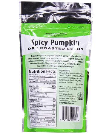 Buy Eden Foods Organic Spicy Pumpkin Seeds - 4 oz | Healthy Snack & Roasted Taste - Buy Online on GoSupps.com