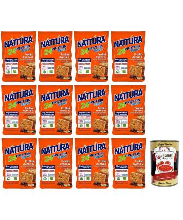 Italian Gourmet E.R. N tt ra Protein Sport Protein Biscuits with Oatmeal and Chocolate Chips Rich in Fibre and Protein 200 g Bag + Italian Gourmet Polpa di Pomodoro Box 400 g