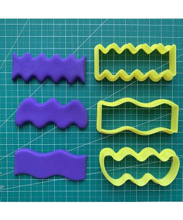 Set of 3 Wavy Rectangle Shape Hair Clip Barrette Cutters - Buy Online on GoSupps.com