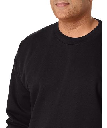 Hanes Men's Ultimate Cotton Heavyweight Crewneck Sweatshirt - Large, Black - Buy Online on GoSupps.com