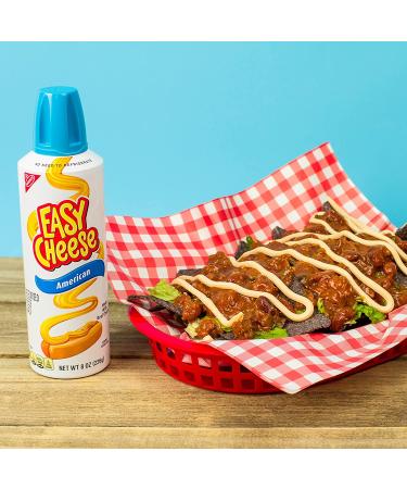 Easy Cheese American Cheese Snack - 12 Pack of 8 oz Cans - Buy Online on GoSupps.com