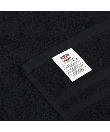Utopia Towels Cotton Bleach Proof Salon Towels 16x27 - Black Gym Hand Towel 12 Pack - Buy Online on GoSupps.com
