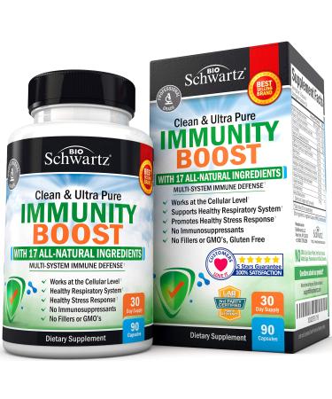 Bio Schwartz Immunity Boost Supplement with Elderberry Vitamin C Echinacea & Zinc - 90 Capsules