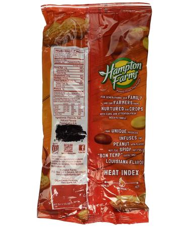 Hampton Farms Cajun Spicy Peanuts 10 oz. (Pack of 2) - Hot Nuts for Cajun Spice Lovers - Buy Online on GoSupps.com
