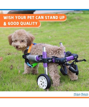 HeoBam Dog Wheelchair - for Small Dog Adjustable Dog Wheelchair for Hind Legs Rehabilitation Pet Rehabilitation Cart Handicap Wheels for Dogs Convenient Dog Wheelchair(XS(B)) - Buy Online on GoSupps.com
