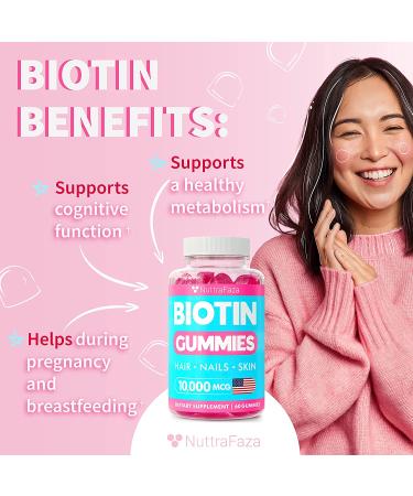 2 Pack Biotin Gummies 10000mcg for Hair, Skin, Nails - Vegan & Non-GMO - Hair Growth Vitamins for Men, Women, Kids - 120 Chewables - Buy Online on GoSupps.com
