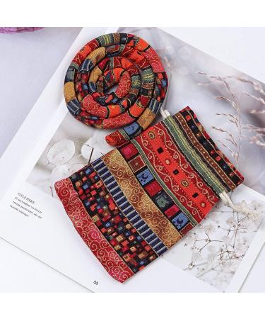 Spiral Lock Hair Tie Dreadlock Accessory Bendable Hair Ties Long Dreads Bun Wrap Ponytail Wrap Tie Thick Curly for Women and Men Ponytail Holders (Red Pattern) - Buy Online on GoSupps.com