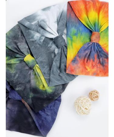 Propog Wide Hair Bands for Women - 4pcs Tie Dye Yoga & Sport Headband Set - Stylish Boho Hair Accessories - Buy Online on GoSupps.com